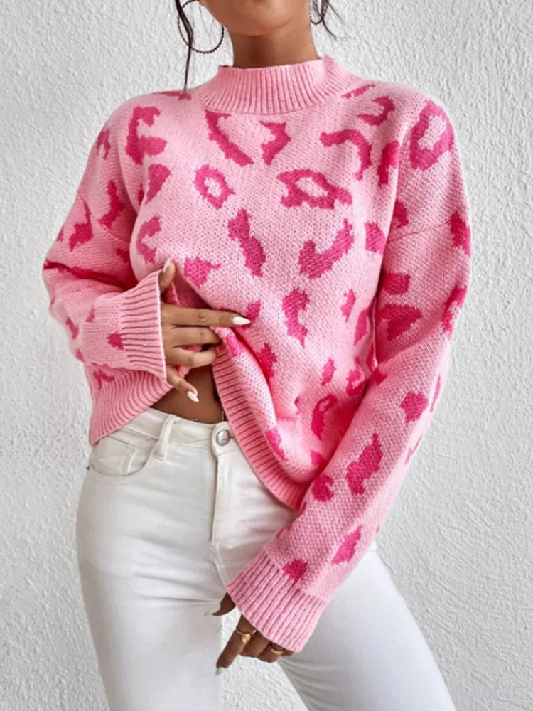 Ava | Round Neck Printed Sweater