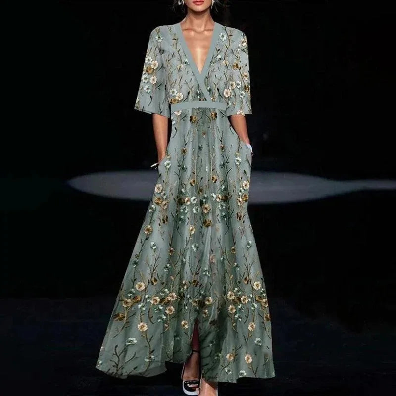 Sofía | Vestido Maxi Elegante con Flores