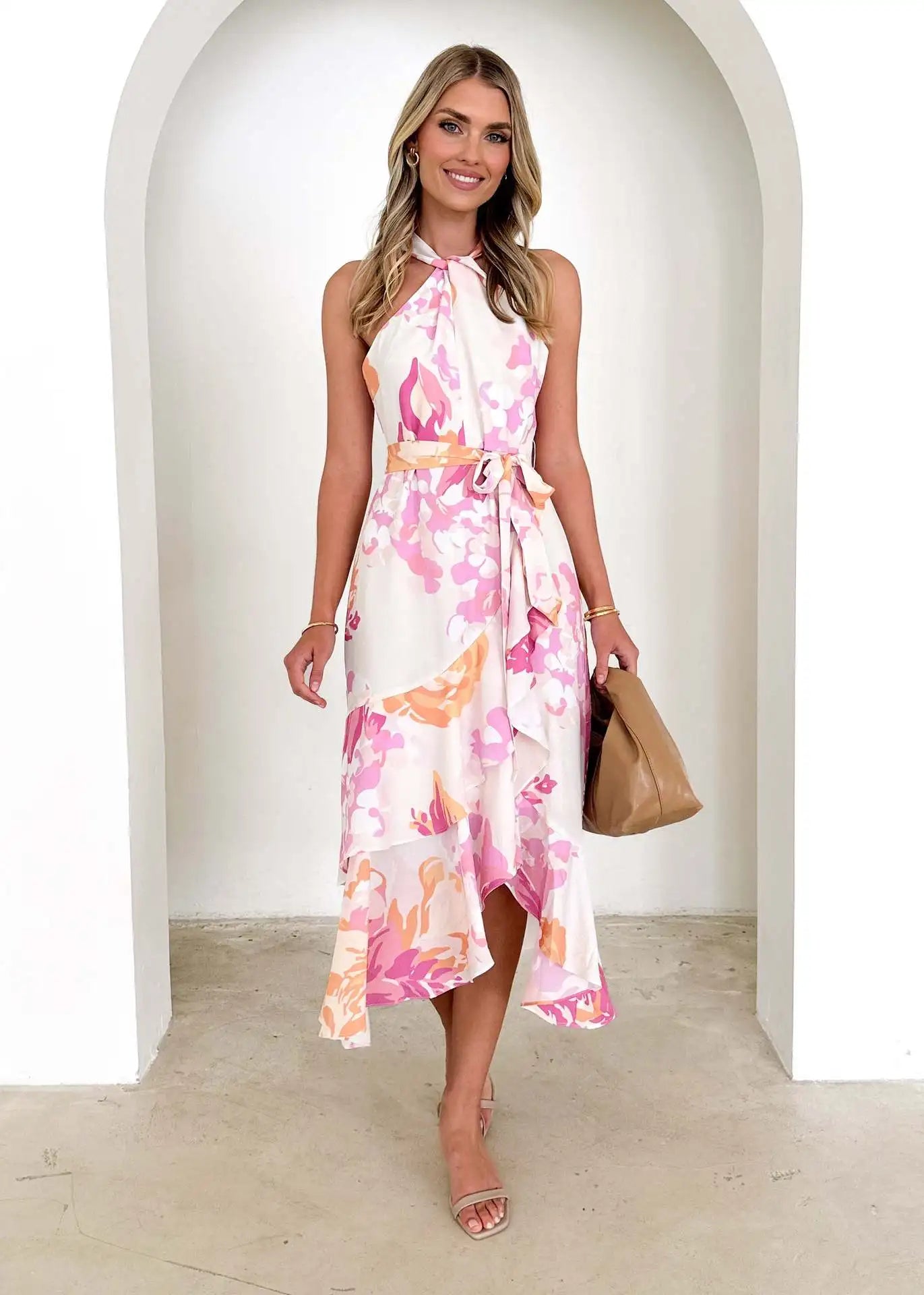 Amira | Vestido Envueltos con Tirante al Cuello