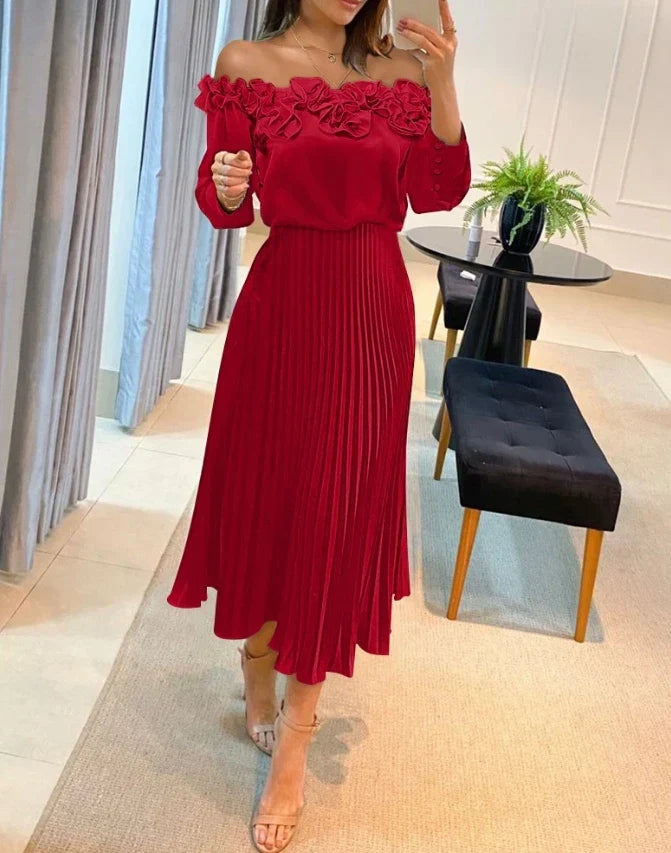 Aria - Impresionante Vestido Maxi Off Shoulder