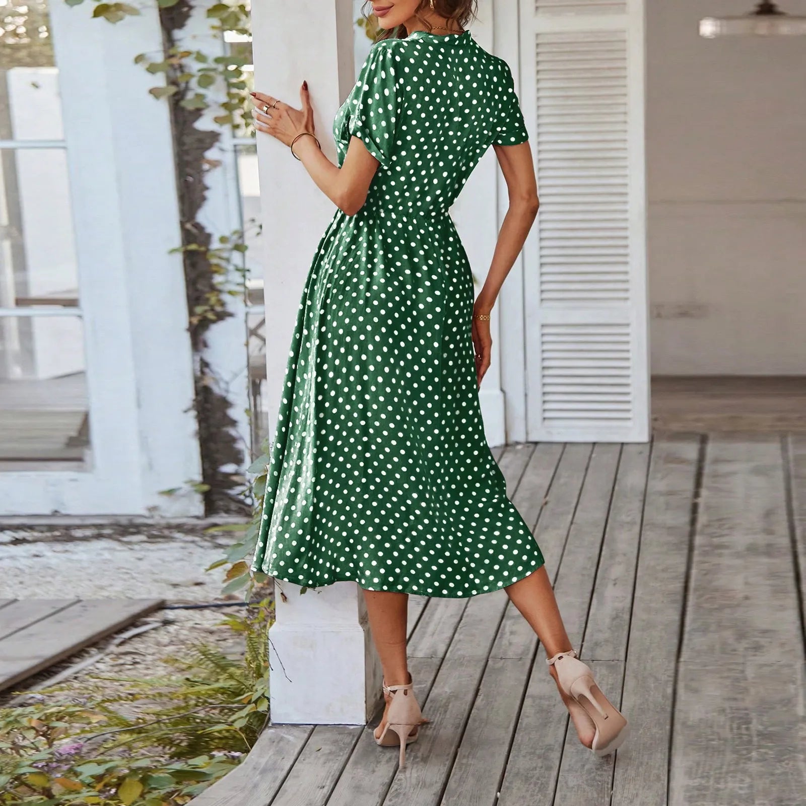 The Serena – Casual Floral Shift Midi Dress