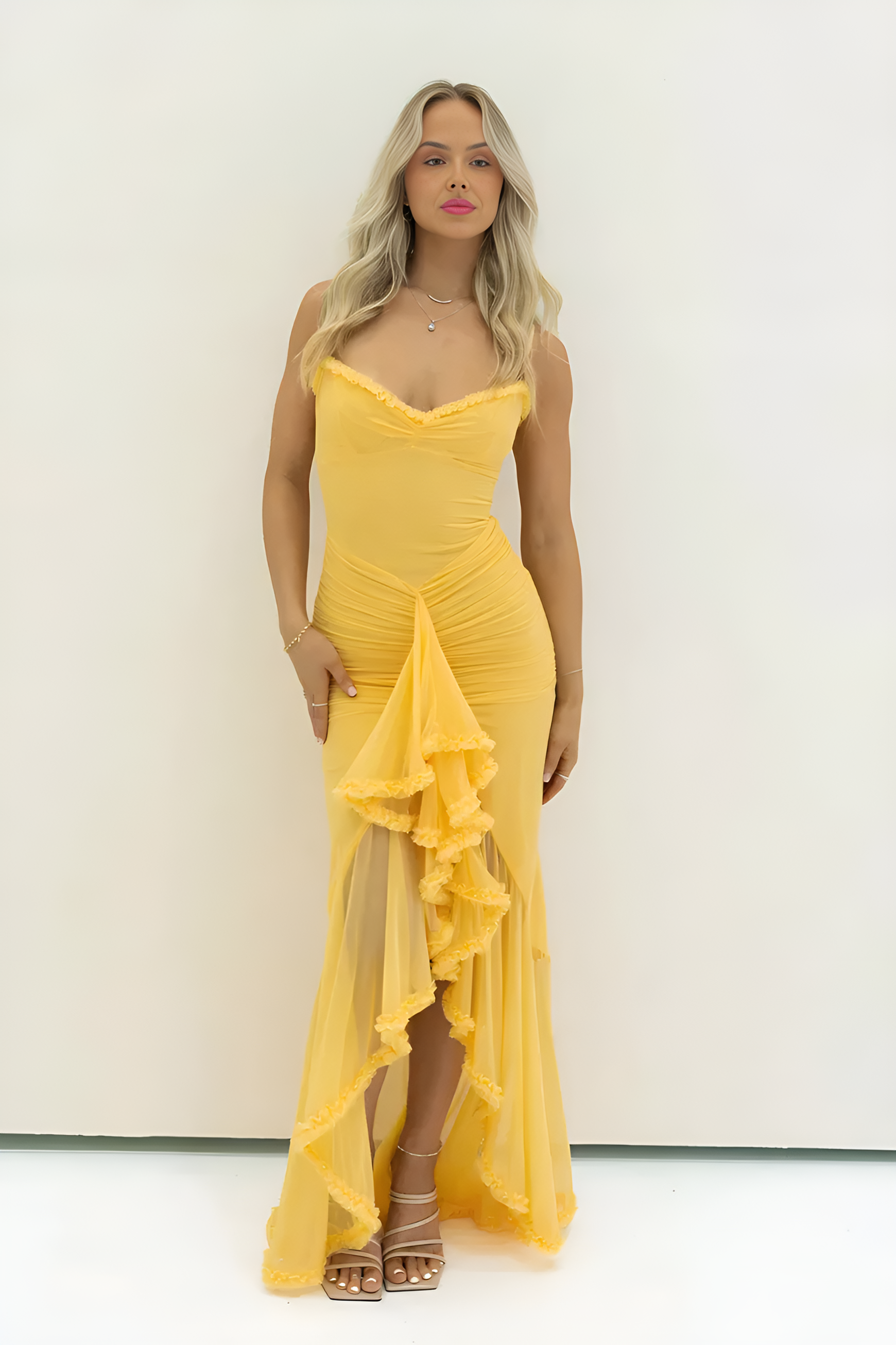 Vestido Maxi con Volantes FLAVIA