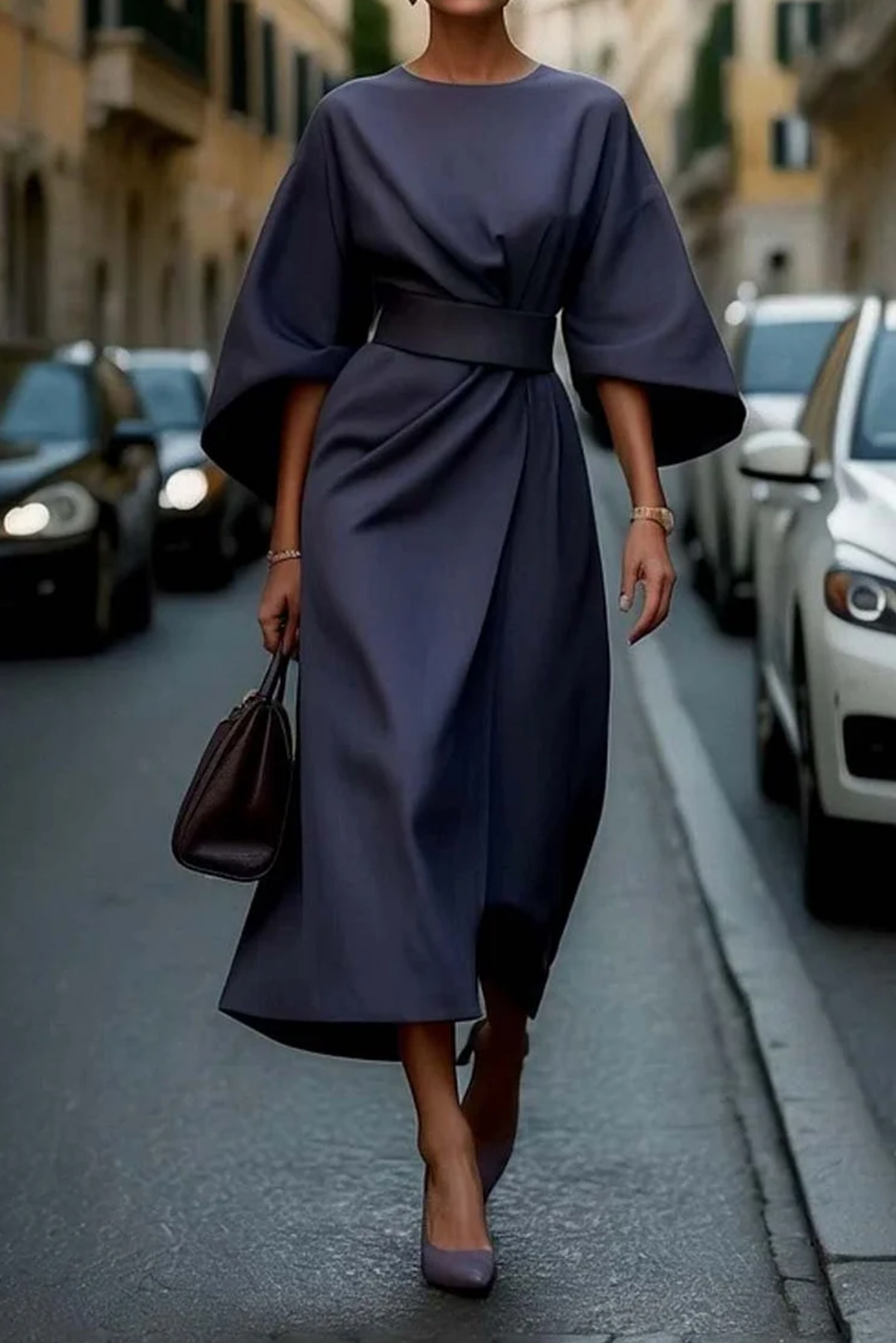Louise™ | Vestido maxi de noche con cinturón
