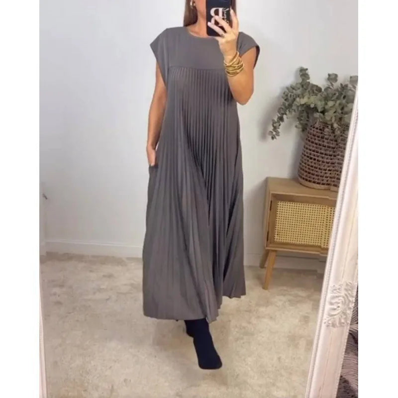 Tamara | Elegante Vestido Maxi Plisado