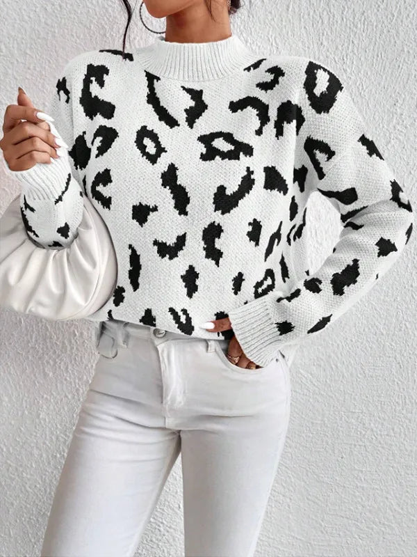 Ava | Round Neck Printed Sweater