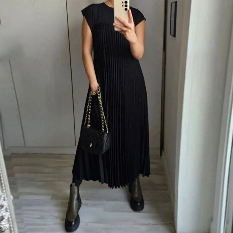 Tamara | Elegante Vestido Maxi Plisado