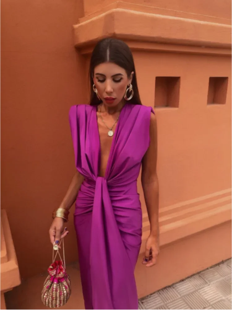 Moriah™ — Vestido Largo con Elegante Plisado