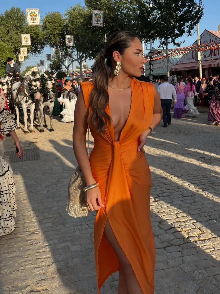 Moriah™ — Vestido Largo con Elegante Plisado