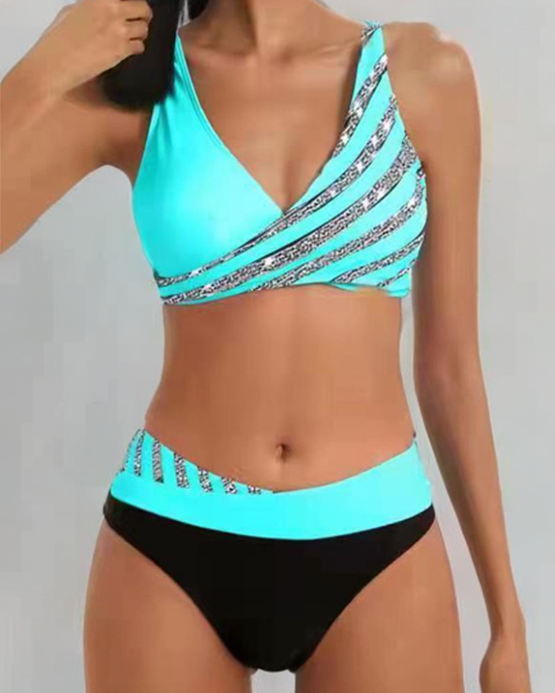 Mona - Bikini Impreso en Tonos Cálidos
