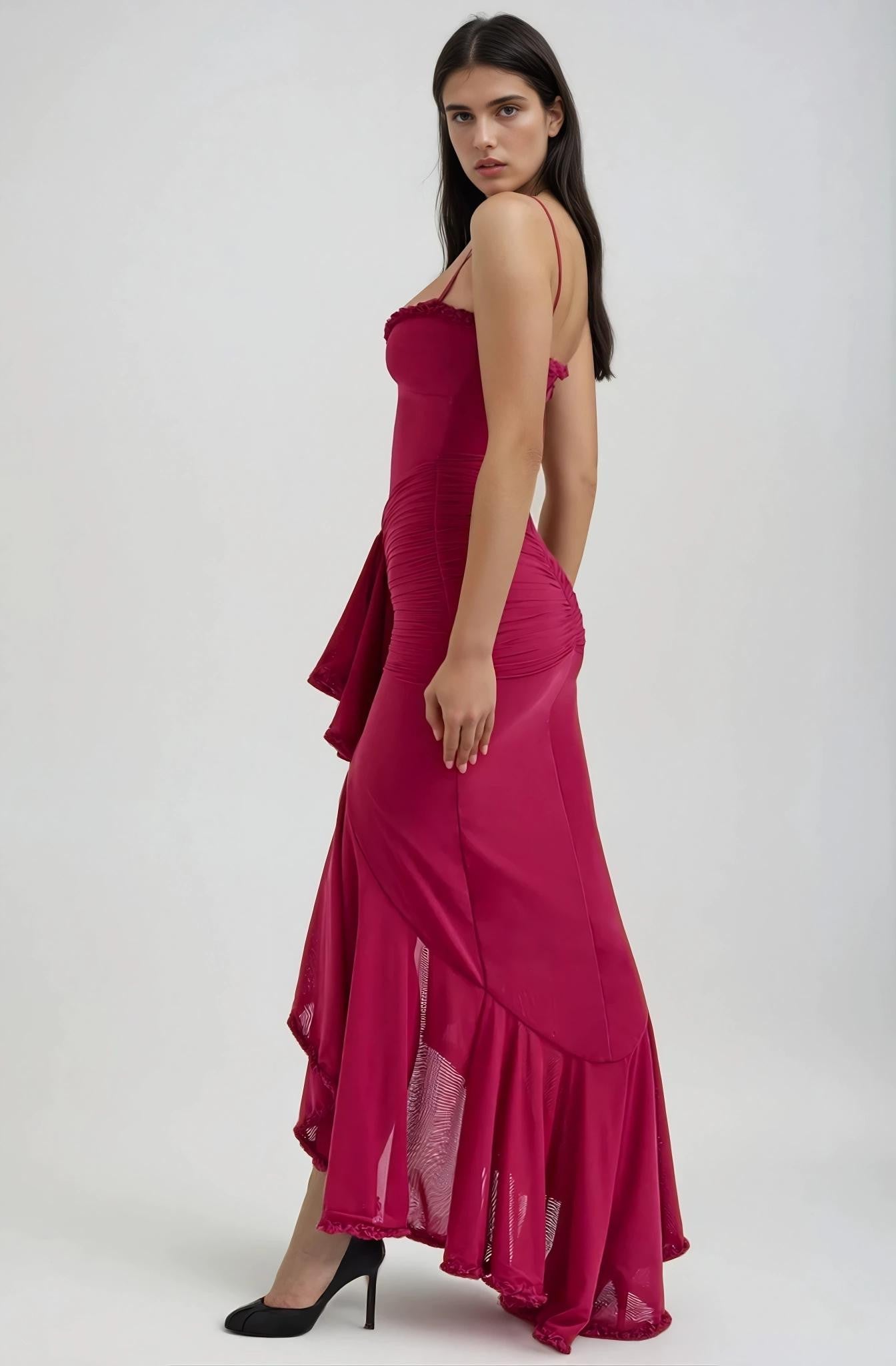 Vestido Maxi con Volantes FLAVIA