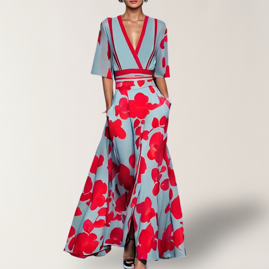 Elise™ | Vestido Cruzado Elegante con Flores