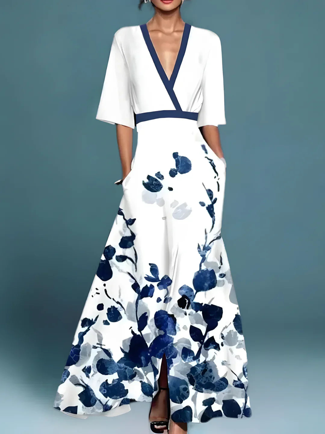 Elise™ | Vestido Cruzado Elegante con Flores