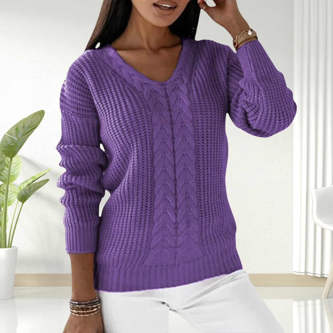 Oriana | Comfy V-Neck Sweater