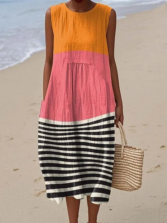 Ylina | Vestido color block