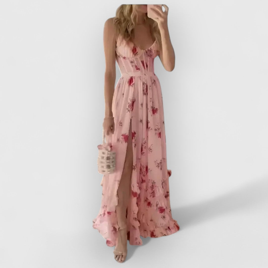 Christa | Vestido de Flores Elegante