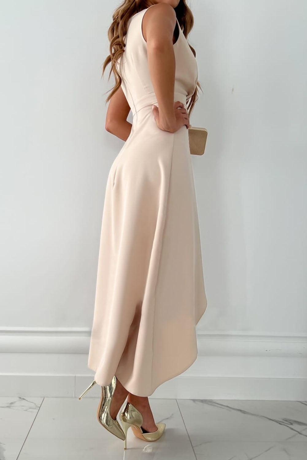 Mandy - Vestido Midi Envoltura con Escote en V Chic
