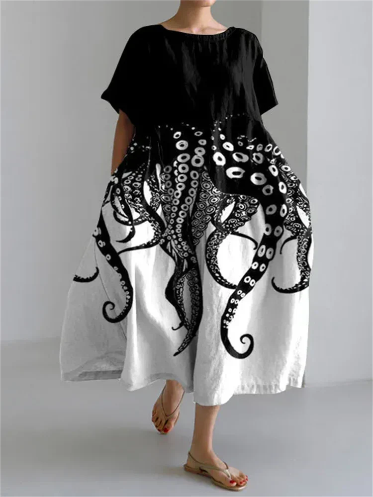 RAFFAELLA | Vestido de Verano Artístico con Libertad de Movimiento y Estilo Único para Días Informales