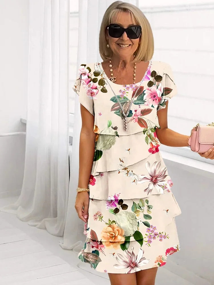 Emilia | Vestido de Volantes con Flores