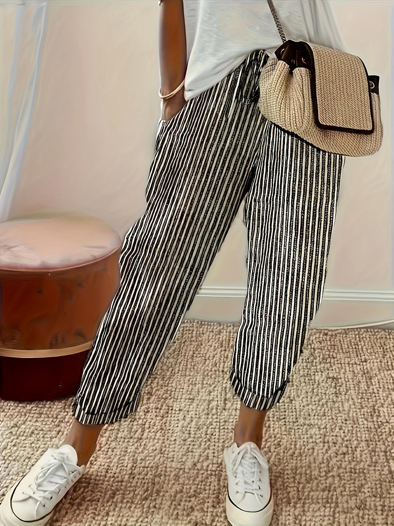 Sanna™ – Pantalones largos con elegante franja