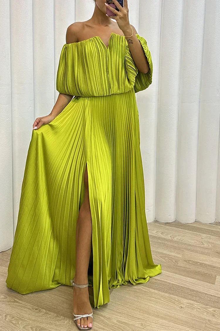Rory - Elegante Vestido Maxi Plisado