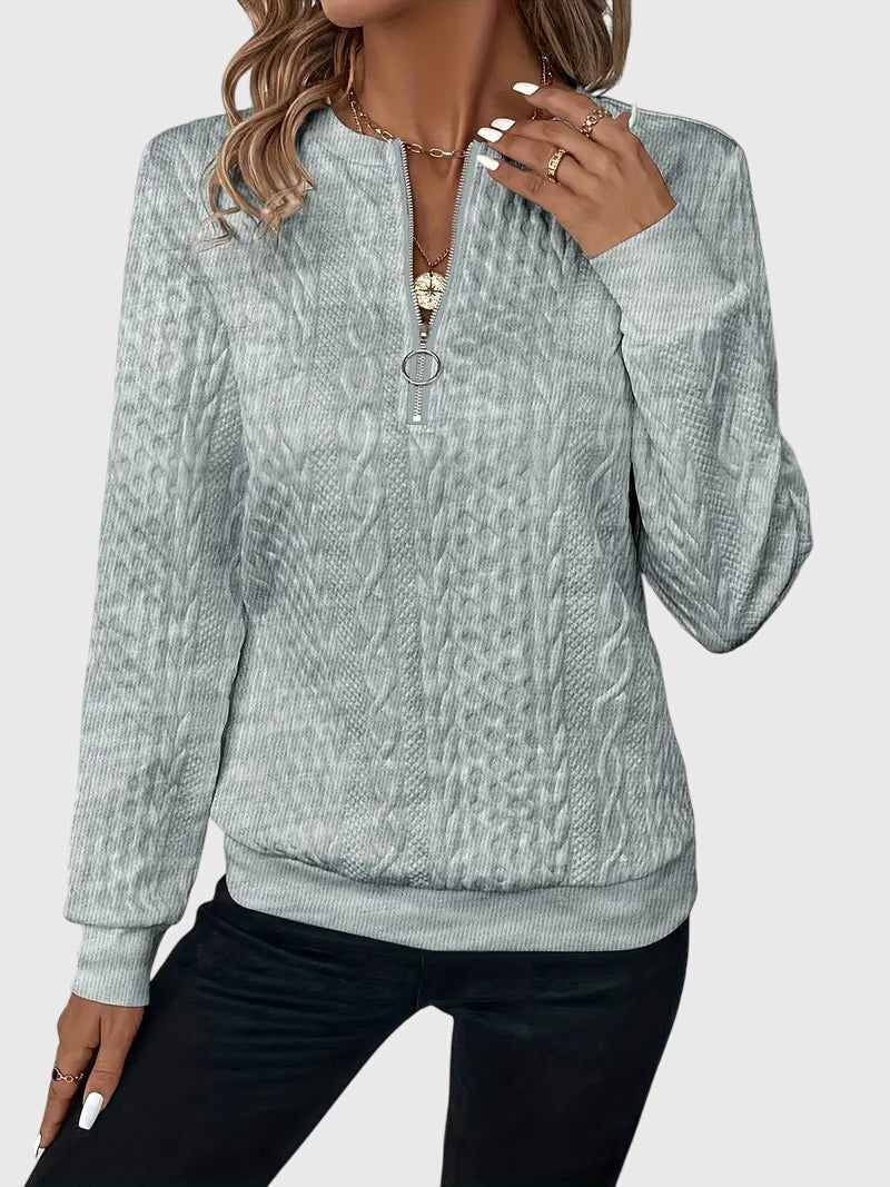 Nora | Elegant Half Zip Sweater