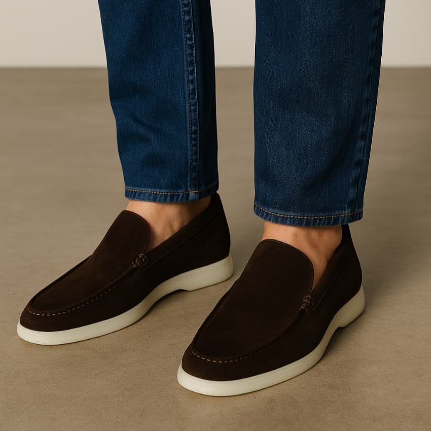 Refined Suede Loafers – Profond Bruin
