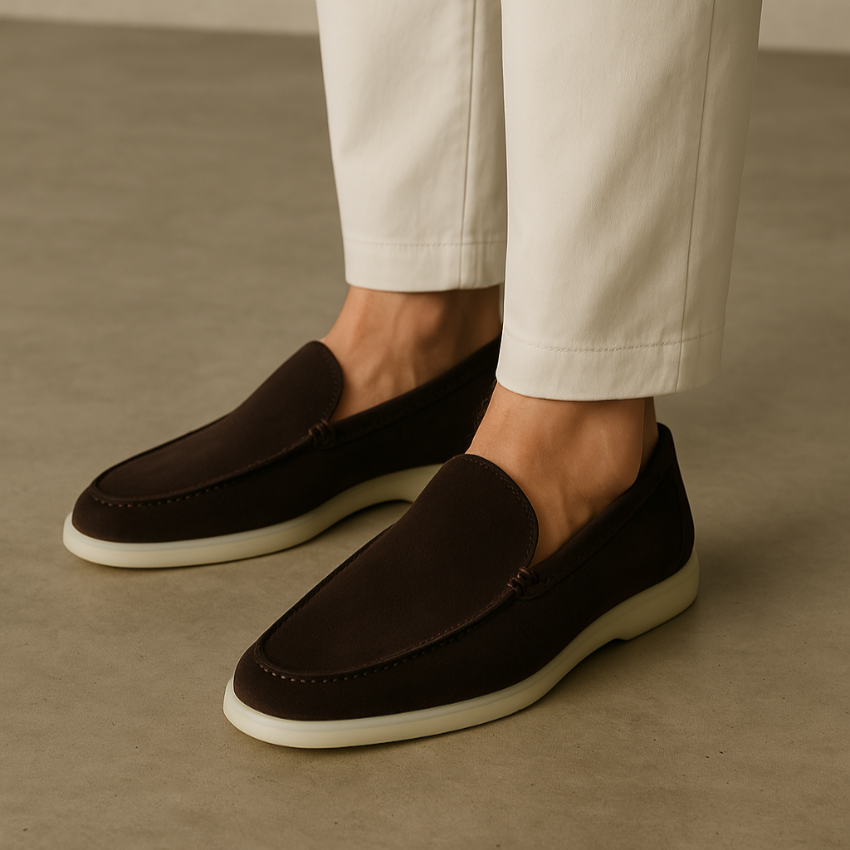 Refined Suede Loafers – Profond Bruin