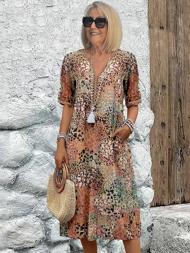 Harper™ | Elegante Vestido Midi Floral