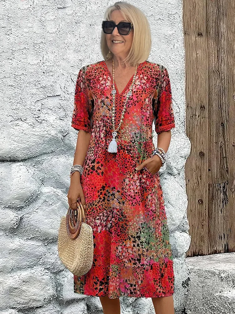Harper™ | Elegante Vestido Midi Floral