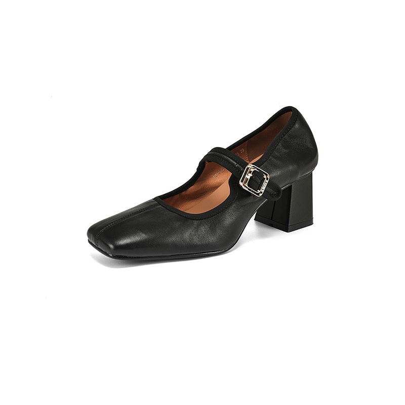 Desna - Zapatos modernos de tacón grueso al estilo francés