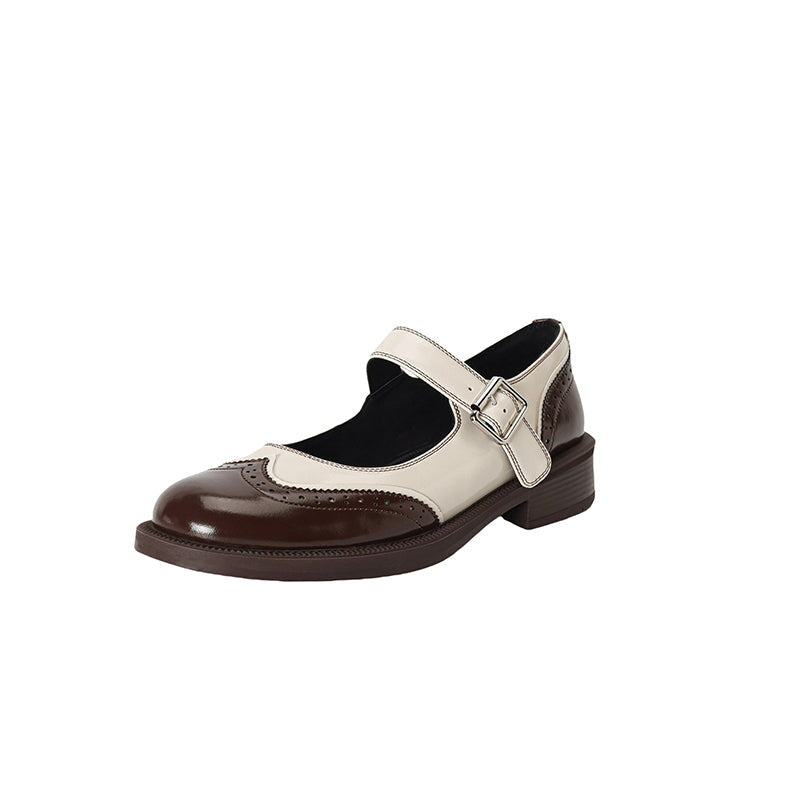 Perlina – Zapatos Planos de Cuero de Vaca Lavado