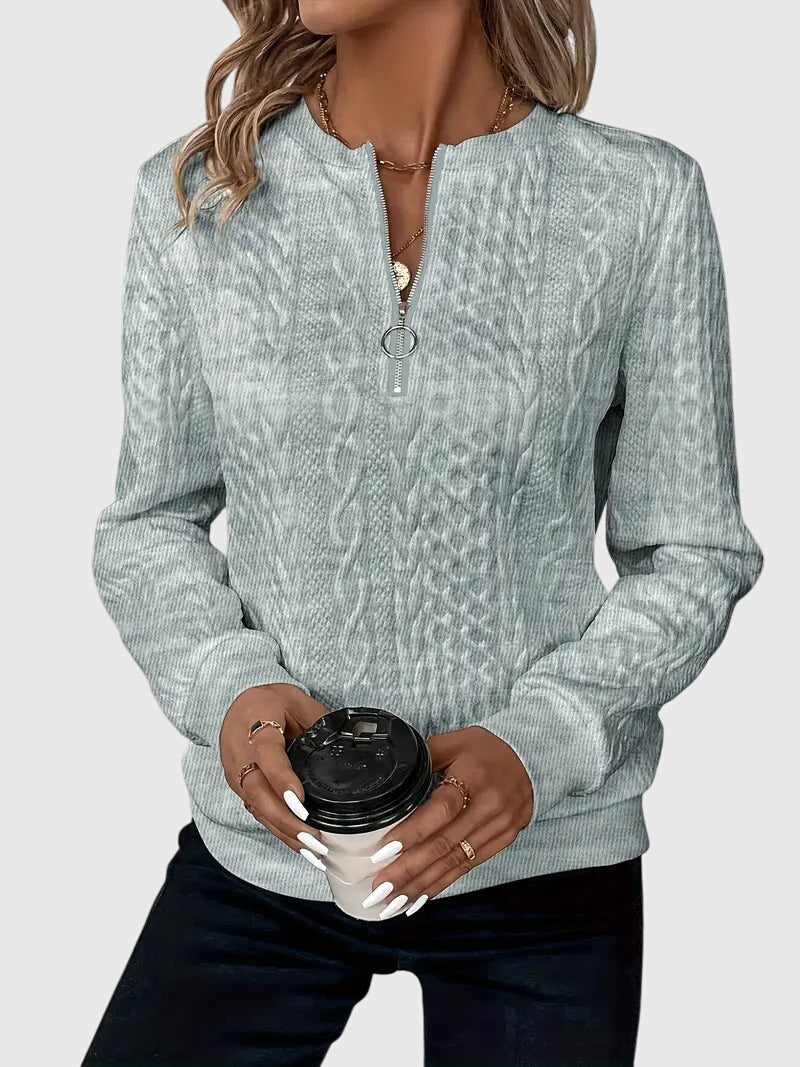 Nora | Elegant Half Zip Sweater
