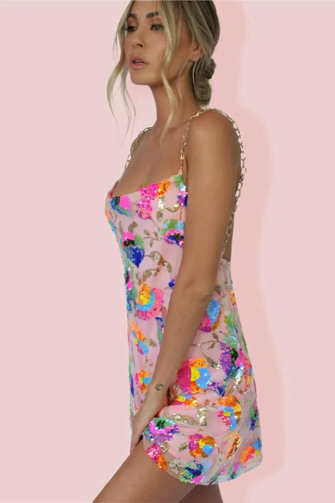 AURELINE Vestido Mini con Lentejuelas