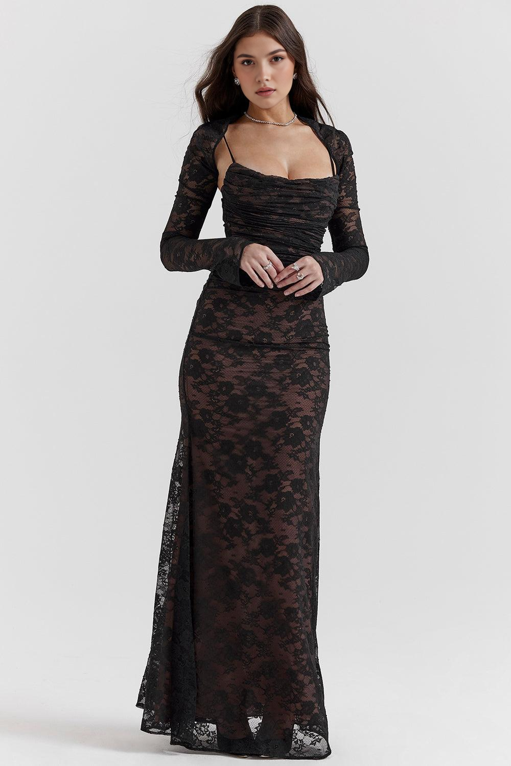 Celeste | Vestido Maxi de Encaje
