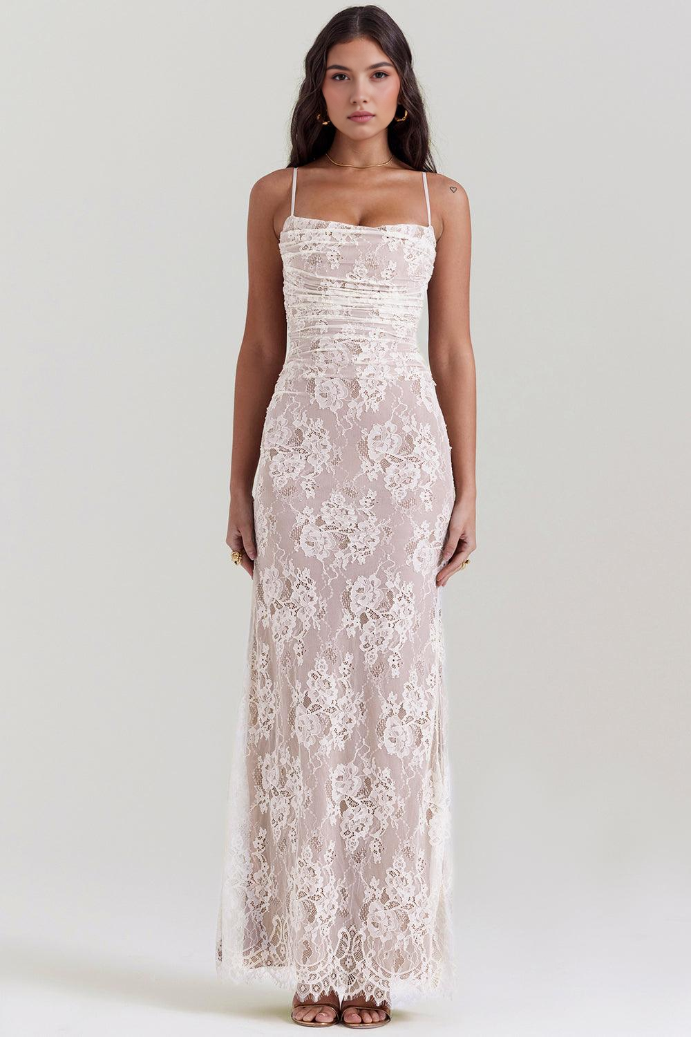Celeste | Vestido Maxi de Encaje
