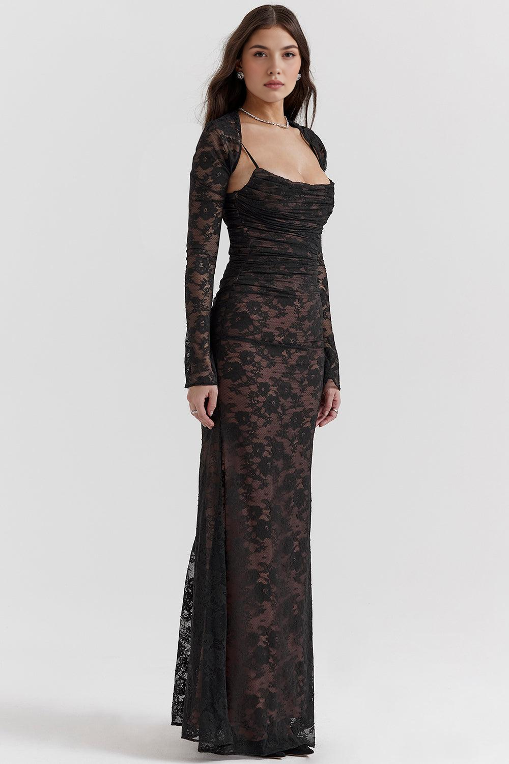 Celeste | Vestido Maxi de Encaje