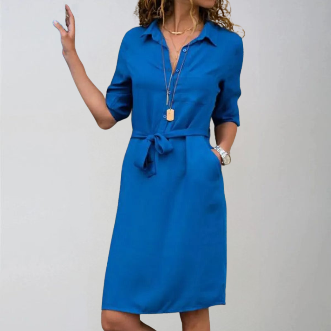 Karolina | Vestido de camiseta diario hasta la rodilla