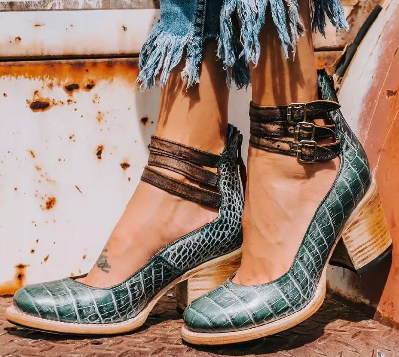 Ginevra™ | Zapatos de tacón con múltiples tiras y tacón grueso