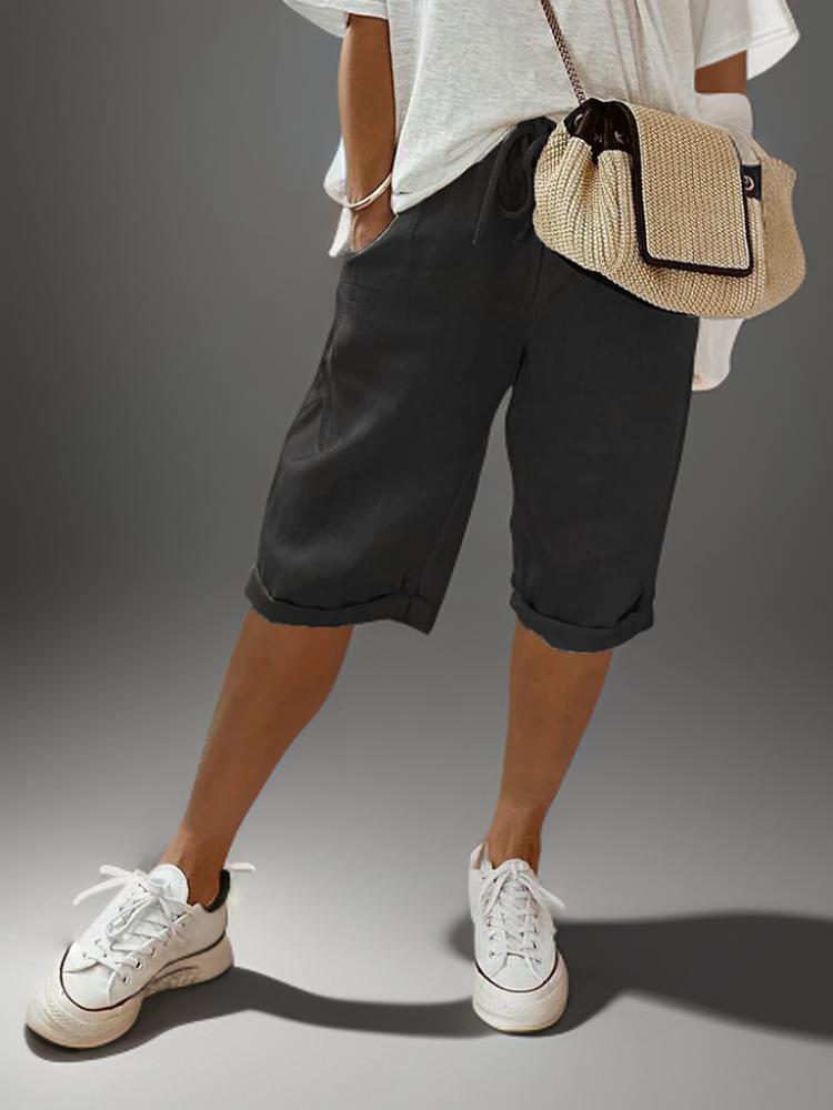 Beatrice | Pantalones con cordón y bolsillos laterales