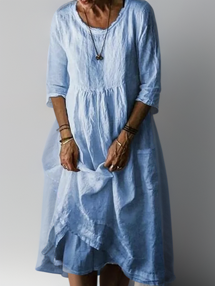 Carolien | Maxi-vestido con cuello redondo suelto