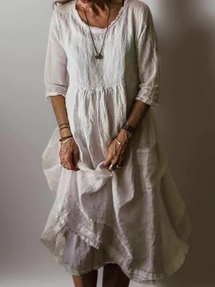 Carolien | Maxi-vestido con cuello redondo suelto