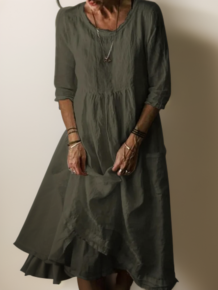 Carolien | Maxi-vestido con cuello redondo suelto
