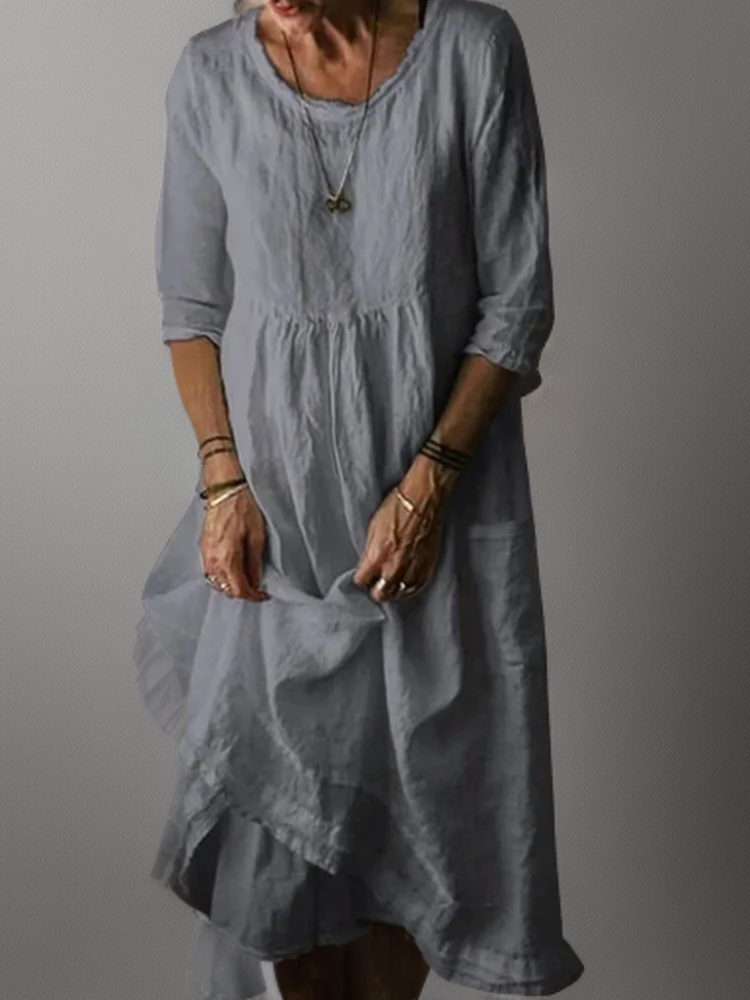 Carolien | Maxi-vestido con cuello redondo suelto