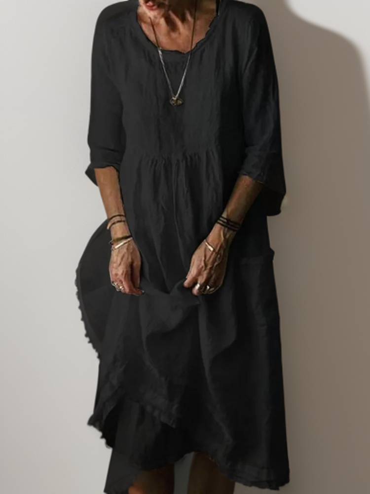 Carolien | Maxi-vestido con cuello redondo suelto