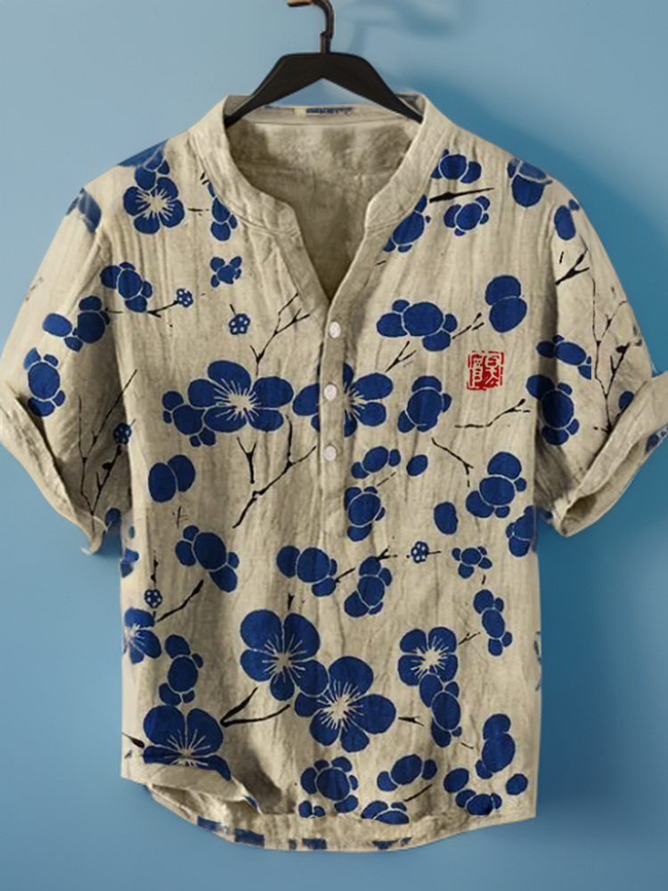 Lina | Blusa japonesa con flores de cerezo
