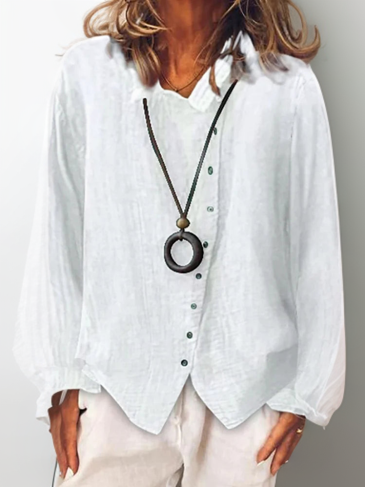 Olivia┃Camisa de manga larga con botones