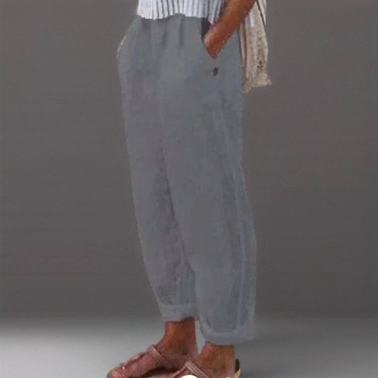 Diana | Pantalones holgados de algodón y lino