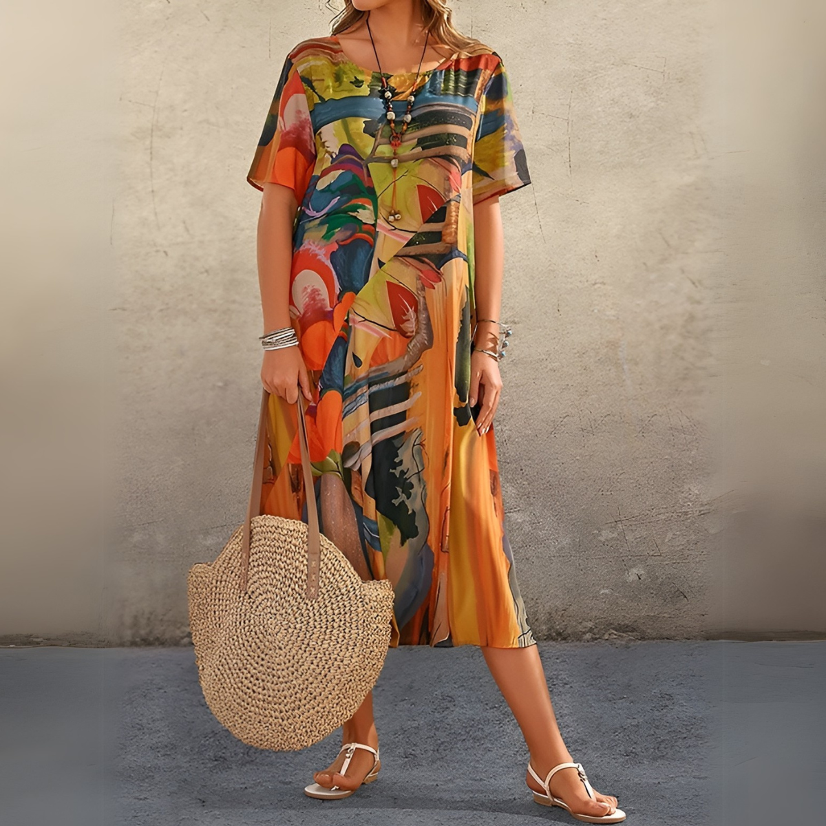 Joelle | Vestido fluido y elegante con flores