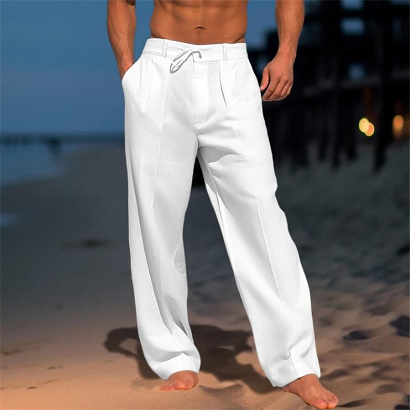 Pieter™ - Pantalones de lino de color sólido