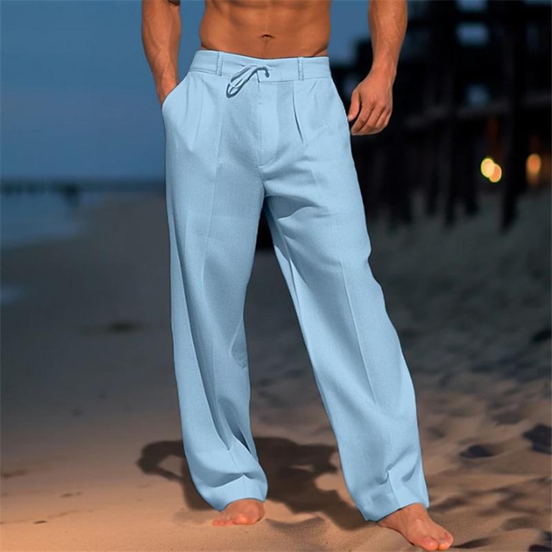 Pieter™ - Pantalones de lino de color sólido